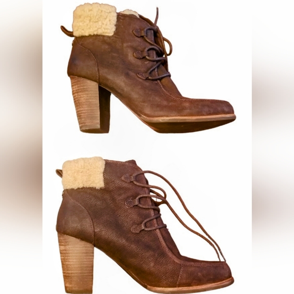 💞EUC💞 | UGG Australia | Analise Lace Up 3½" Heeled Booties - Picture 2 of 16